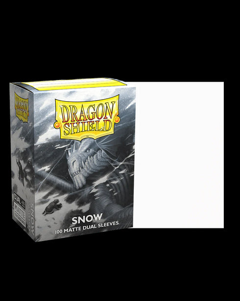 Dragon Shield: 100 Standard Size Dual Matte Sleeves - Snow